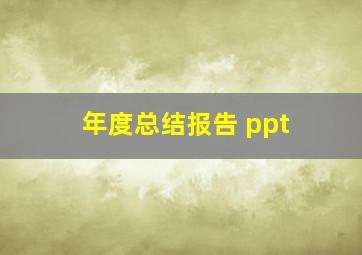 年度总结报告 ppt